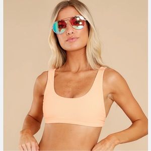 Beach Riot Peach Peyton Bikini Top